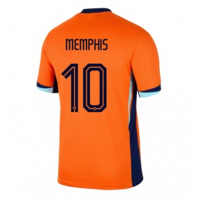 Holland Memphis Depay #10 Replika Hjemmebanetrøje EM 2024 Kortærmet